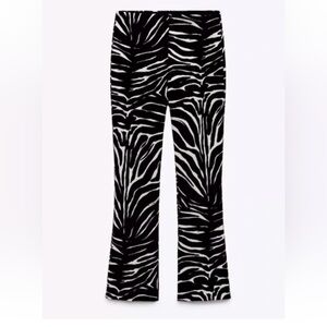 ZARA Animal Print Cropped Pants | Size S